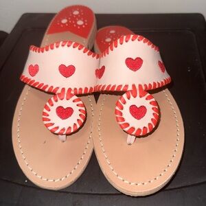 EUC Jack Rogers Heart Sandals